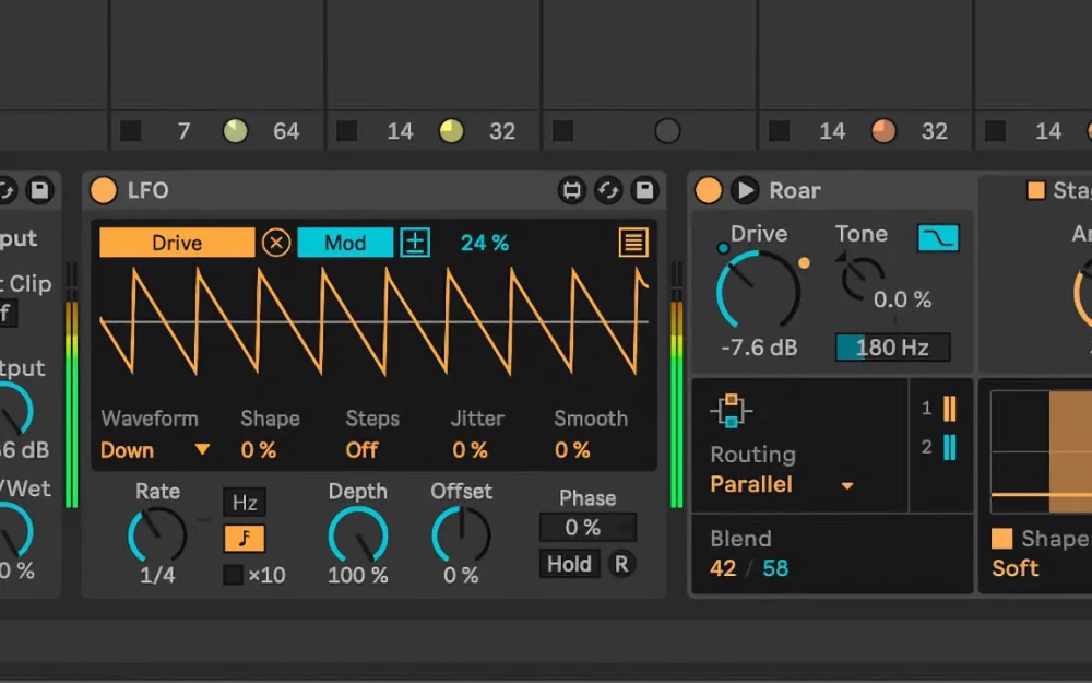 lfo and roar plugin in ableton